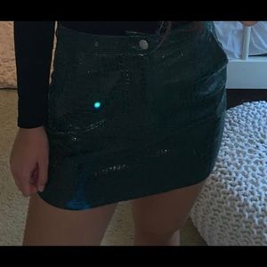 Leather Snakeskin Skirt